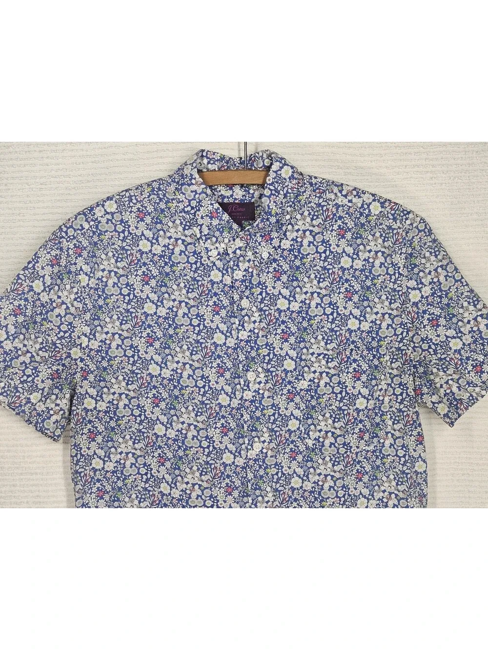 J Crew Liberty of London Men’s Short Sleeve Floral Small 100% Cotton Lawn Retro